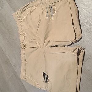 A1. Distressed khaki shorts size 16. Time and tru